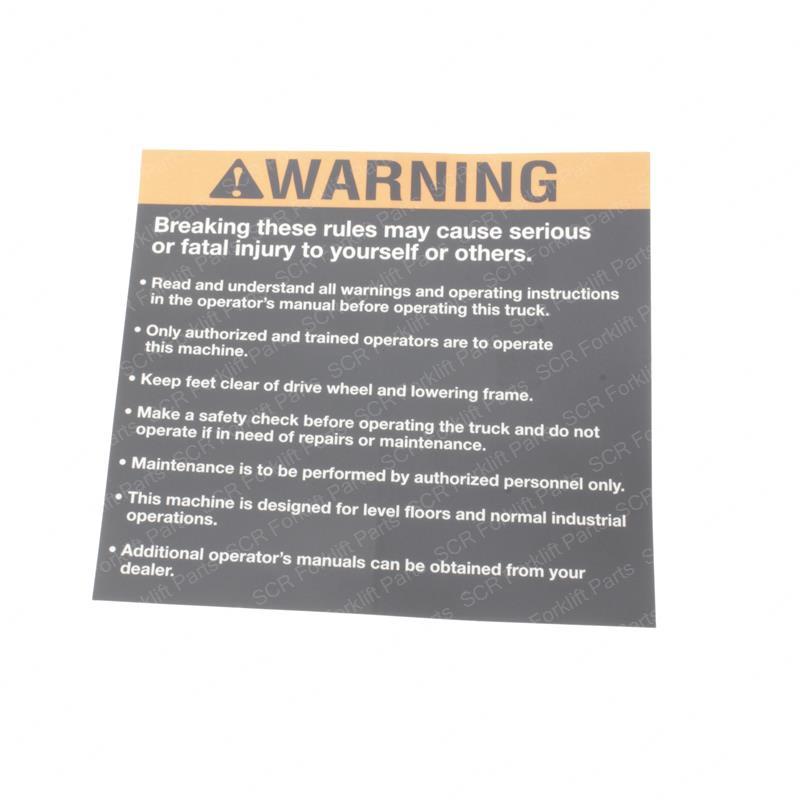 DECAL- WARNING TY00590-42654-71 ty00590-42654-71 product image