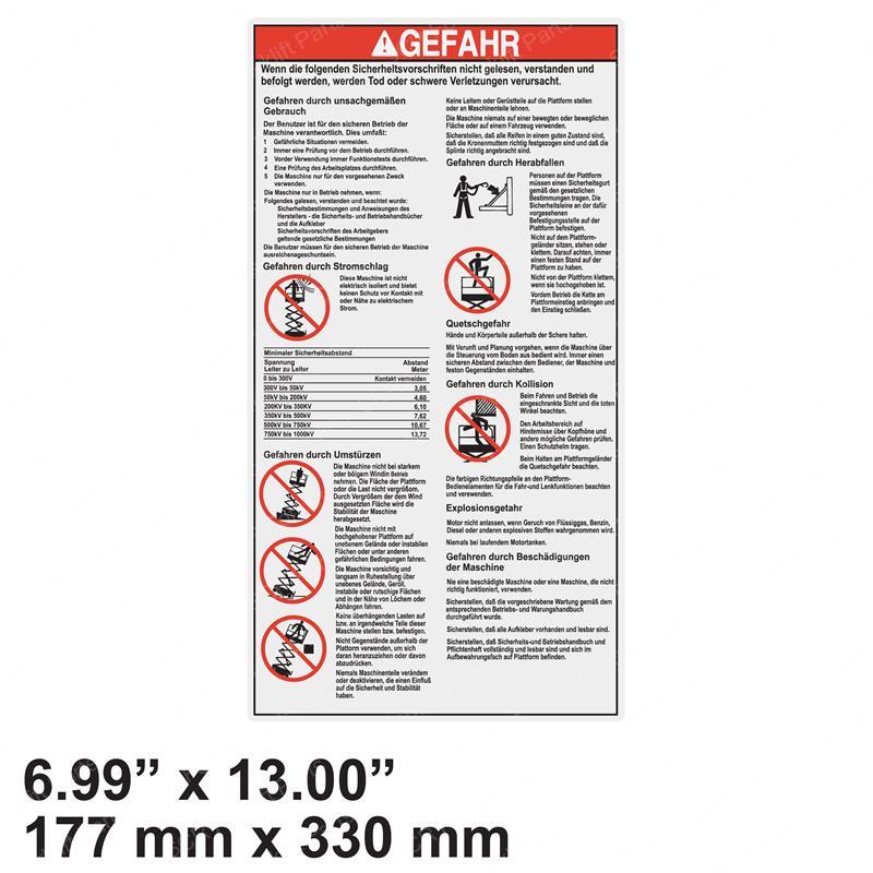 DECAL - DANGER GENERAL SAFETY GN43091GR gn43091gr product image