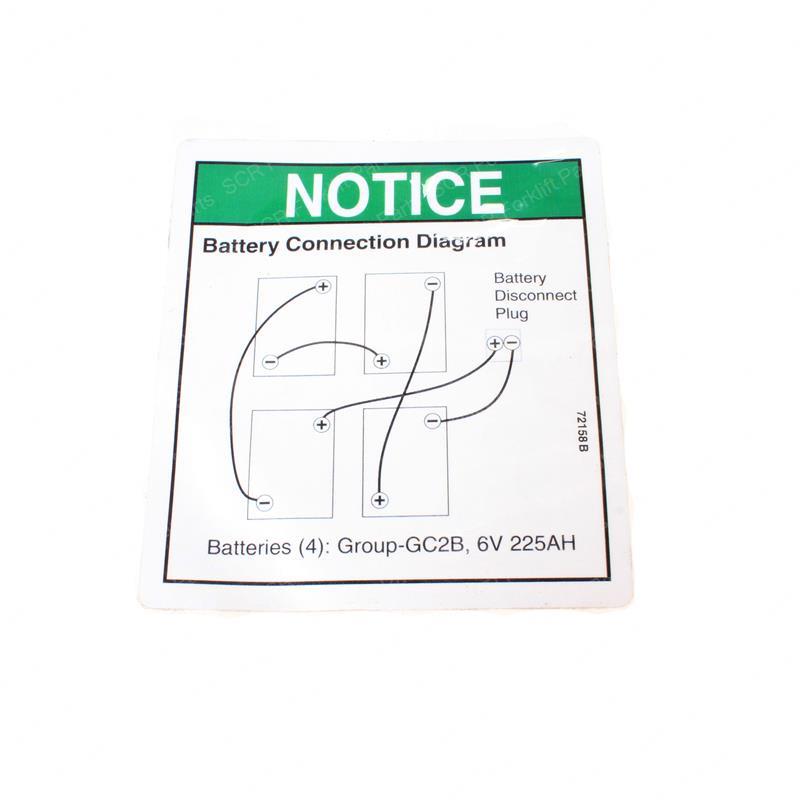 DECAL BATTERY CONN DIAG GR GN72158GT gn72158gt product image
