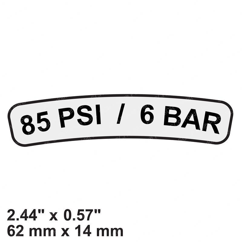 DECAL TIRE PRESS (85 PSI) JL1702643 jl1702643 product image