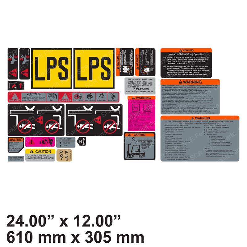 DECAL KIT - X700 LPS SY1263385 sy1263385 product image