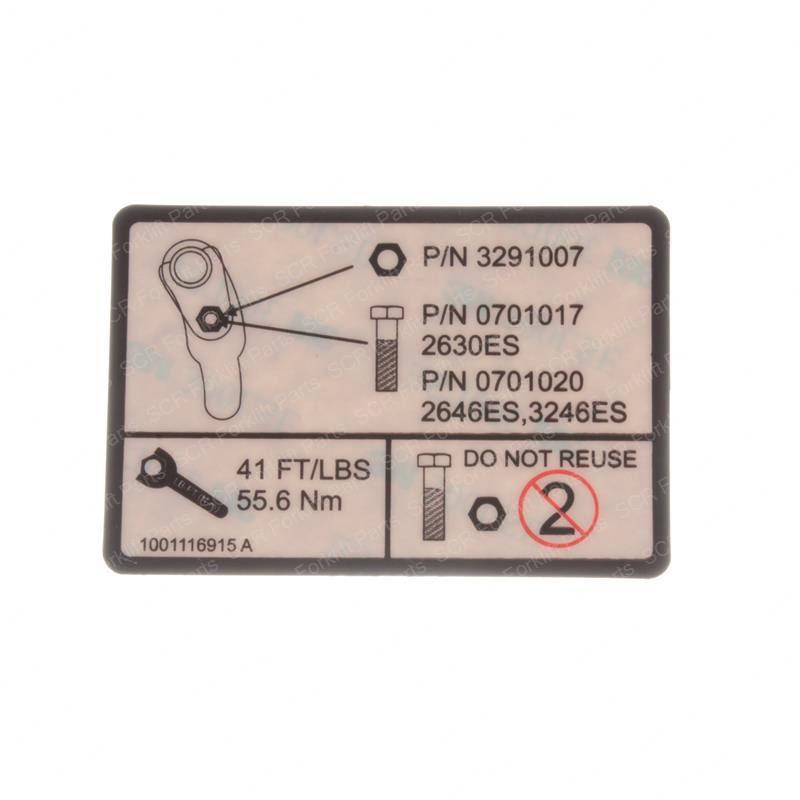 DECAL - RETENTION HARDWARE SY1243301 sy1243301 product image