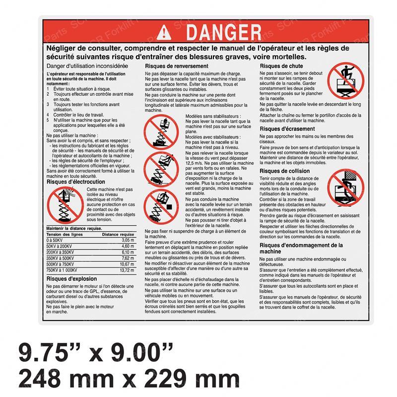 DECAL DANGER-GEN SAFETY GN114386FRGT gn114386frgt product image