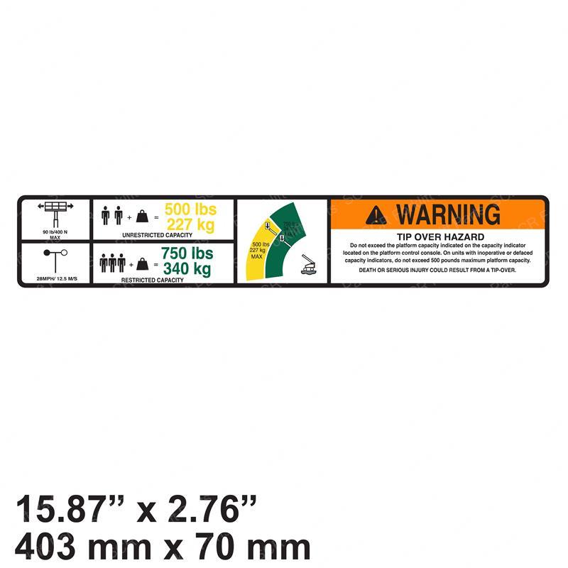 DECAL - WARN DUAL CAP (ANSI) JL1001257243 jl1001257243 product image