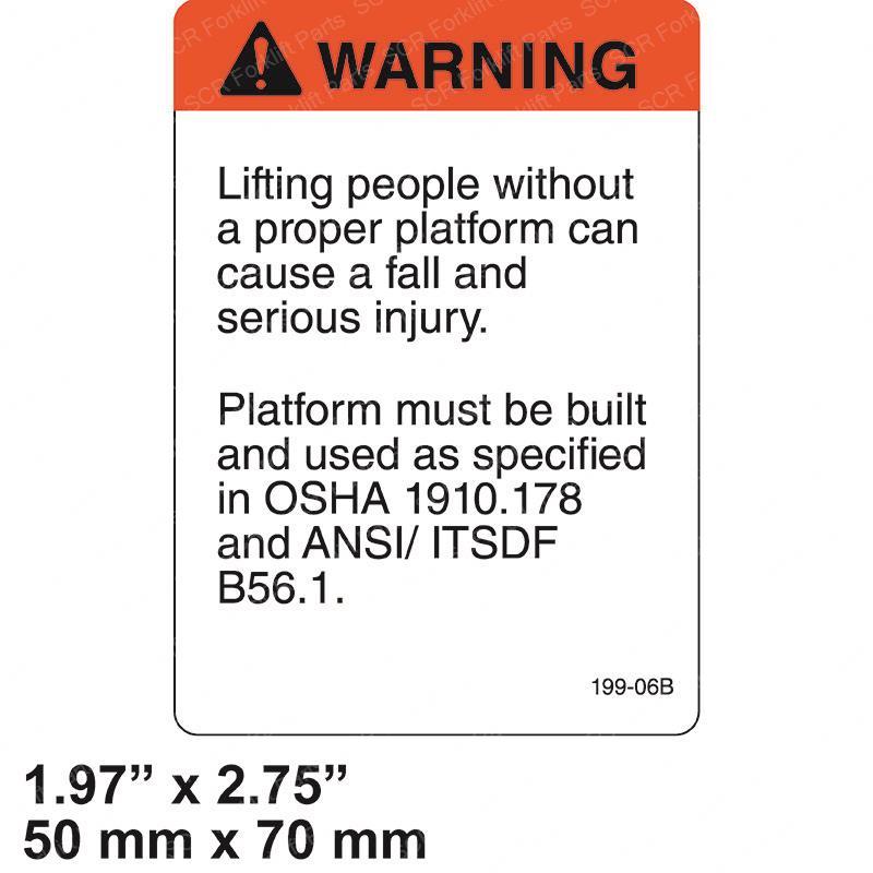 WARNING PLATFORM CR69199 cr69199 product image