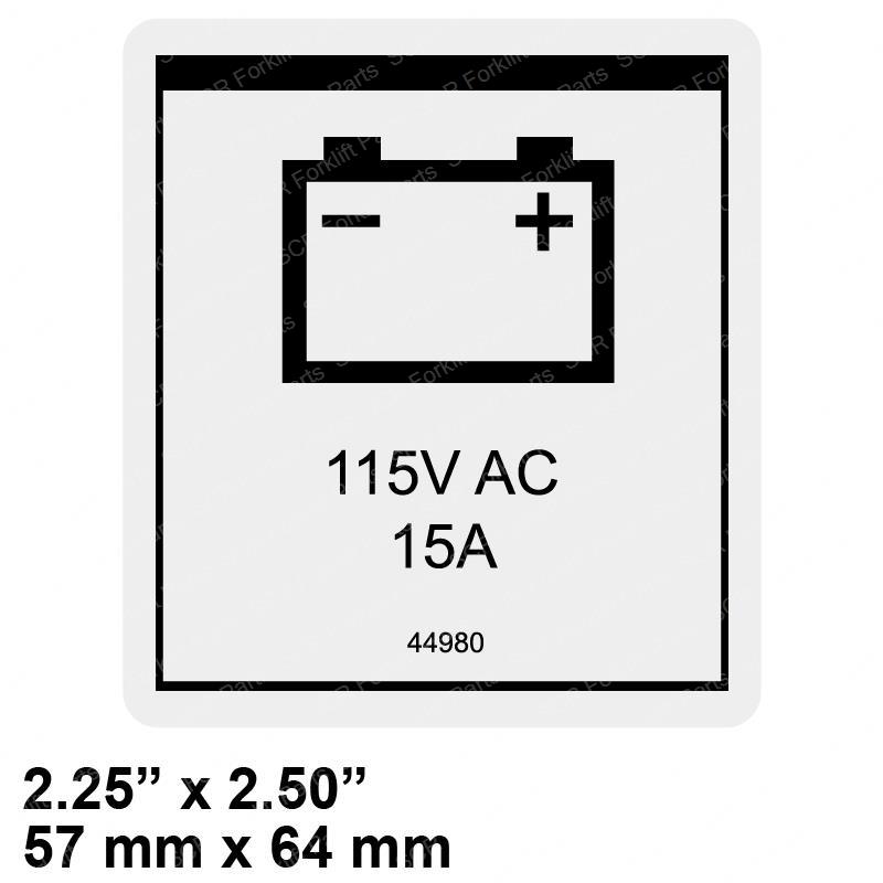 DECAL - LABEL PWR TO CHARGER JL44980 jl44980 product image