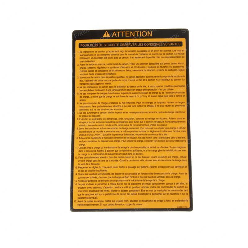 DECAL - WARNING MB1046784 mb1046784 product image