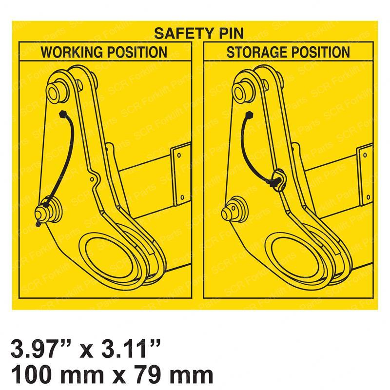 DECAL - SAFETY PIN OPERATION SY1230362 sy1230362 product image