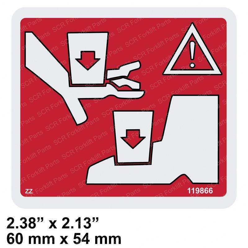 DECAL - DANGER PINCH HAND/FOOT JLIP70445 jlip70445 product image