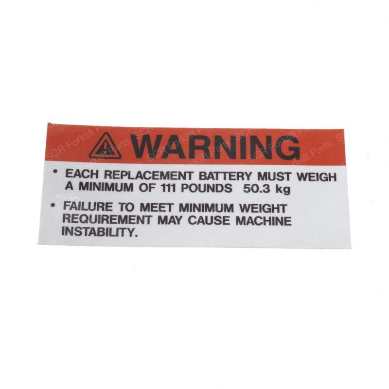 DECAL - BATTERY REPLACEMENT SY28-101883 sy28-101883 product image