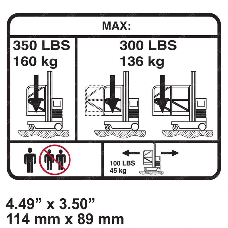 DECAL - CAPACITY (VP20 ANSI) JL1704496 jl1704496 product image