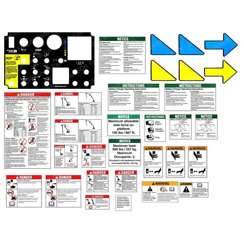 DECAL KIT SAFETY/INSTRUCTIONL SY28-124610 sy28-124610 product image