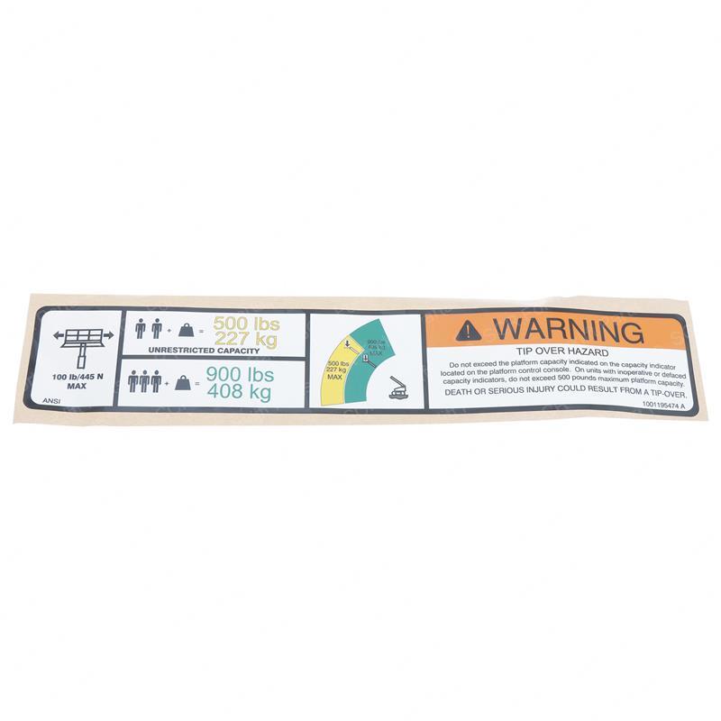 DECAL,WARNING DUAL CAP.(ANSI) JL1001195474 jl1001195474 product image