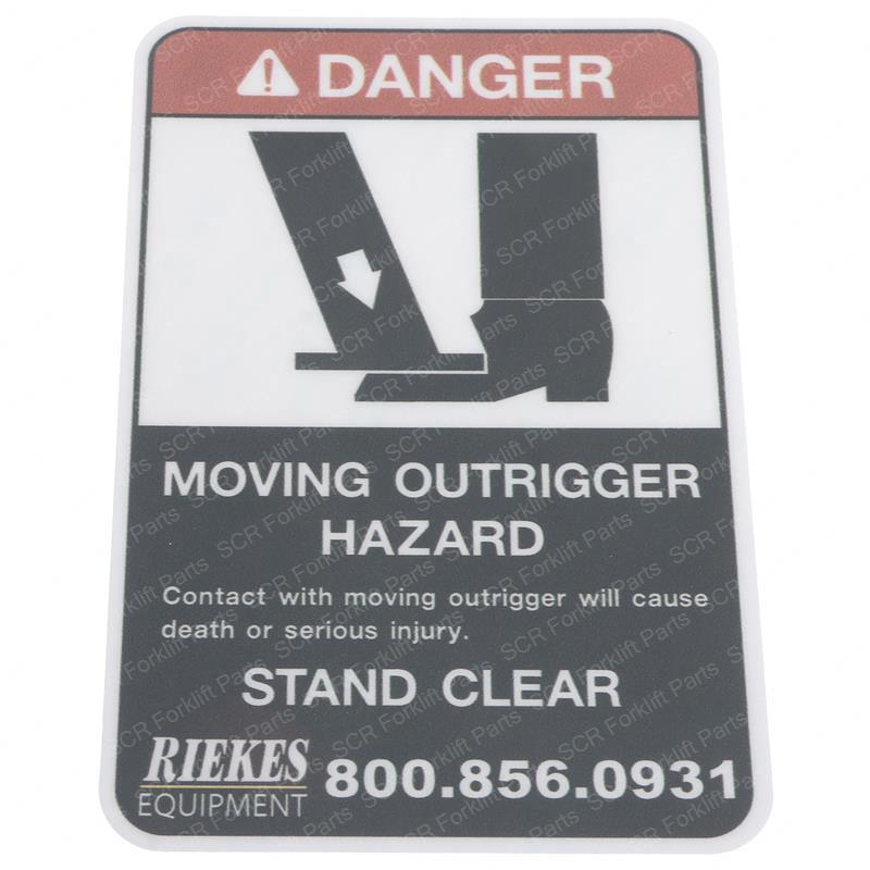DECAL - DANGER MOVING OUTRIGGE SY1238749 sy1238749 product image