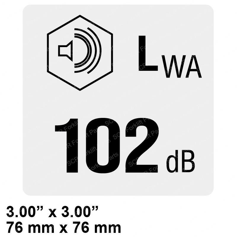 DECAL LABEL DECIBEL 102 GN114160 gn114160 product image