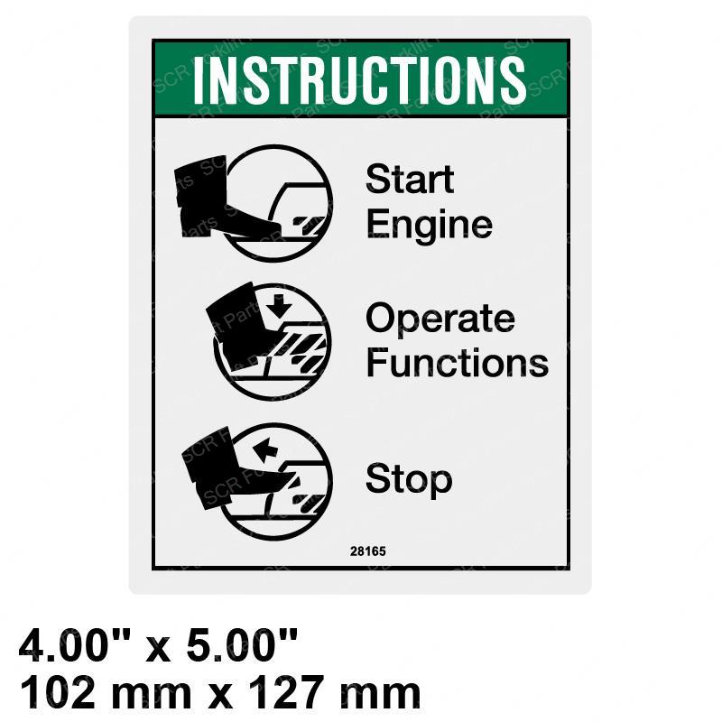 DECAL - NOTICE FOOTSWITCH JL28165GT jl28165gt product image