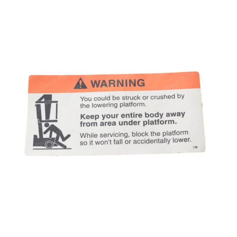 WARNING LOWERING PLATFORM CR69178 cr69178 product image