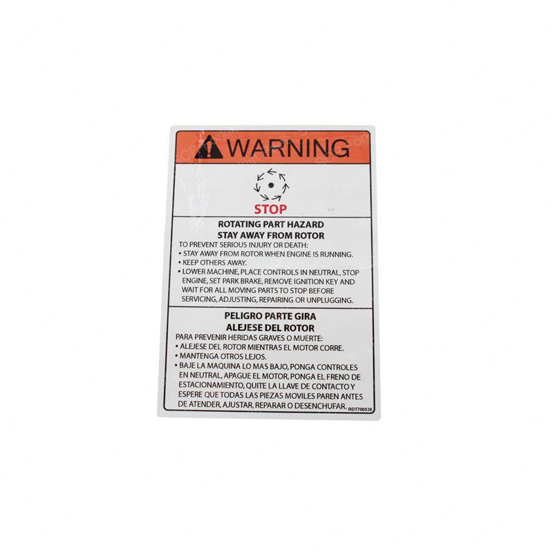 WARNING ROTATING PART HAZARD SY28-108437 sy28-108437 product image