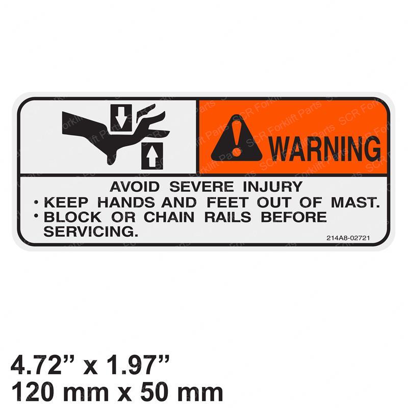 DECAL WARNING CT214A8-02721 ct214a8-02721 product image