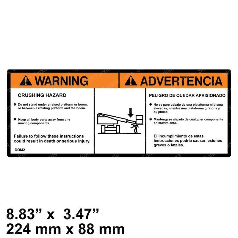 DECAL WARNING CRUSHING 1(DOM2) JL1703947 jl1703947 product image