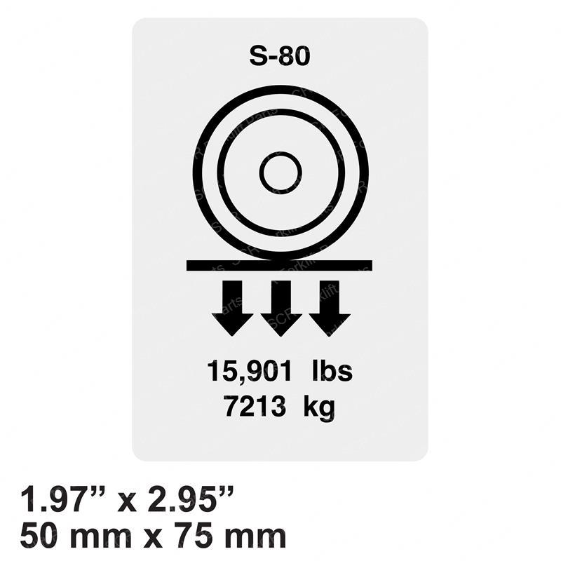 DECAL LABEL WHEEL LOAD S80 GN133308 gn133308 product image