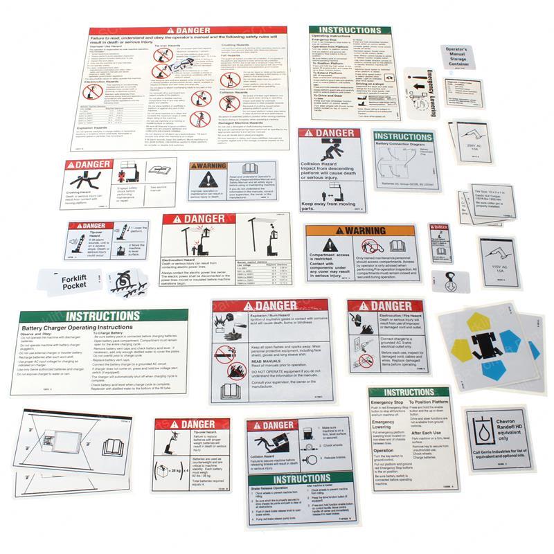 DECAL KIT-SAFETY/INSTR-WORDS SY1261197 sy1261197 product image