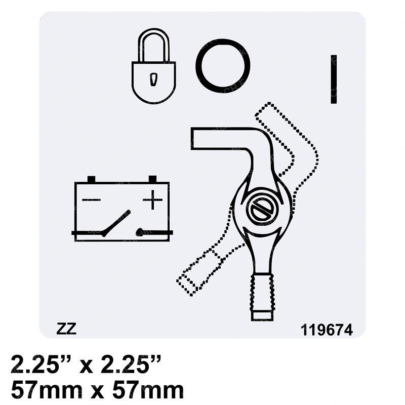 DECAL - EMERGENCY BATTERY JLIP70145 jlip70145 product image