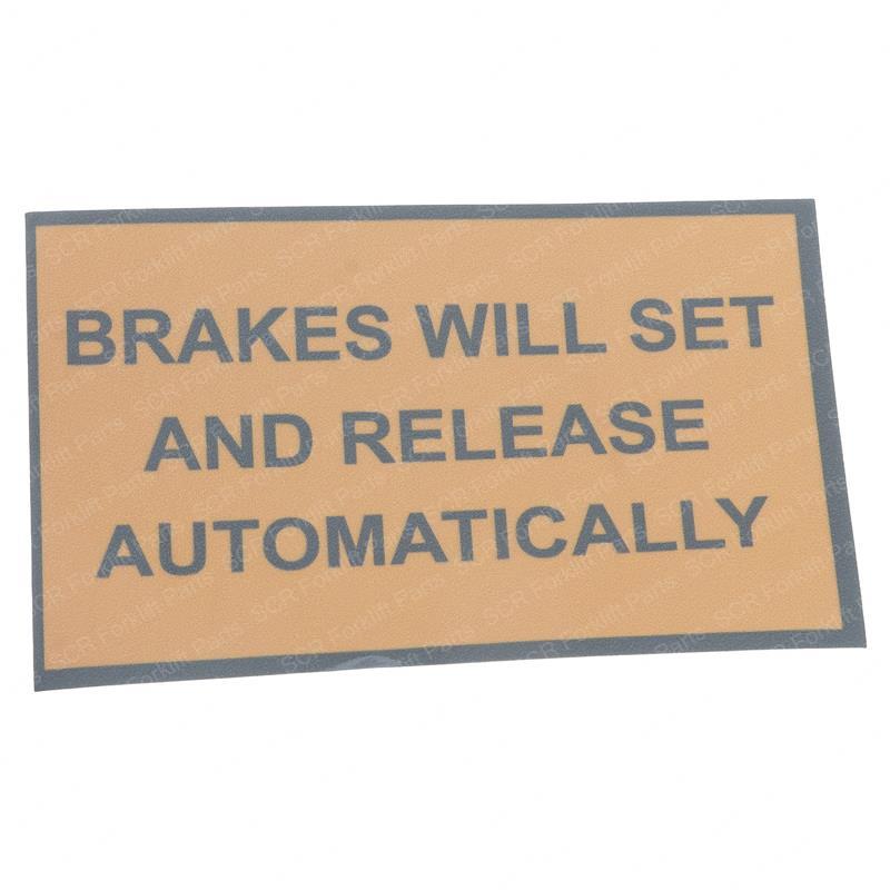 DECAL - BRAKE SET AND RELEASE SY1238751 sy1238751 product image