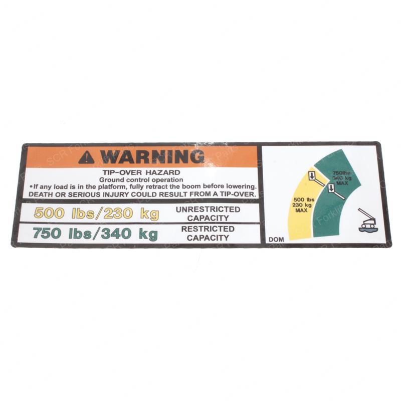 DECAL - 750#/500# CAPACITY(DOM) JL1704996 jl1704996 product image