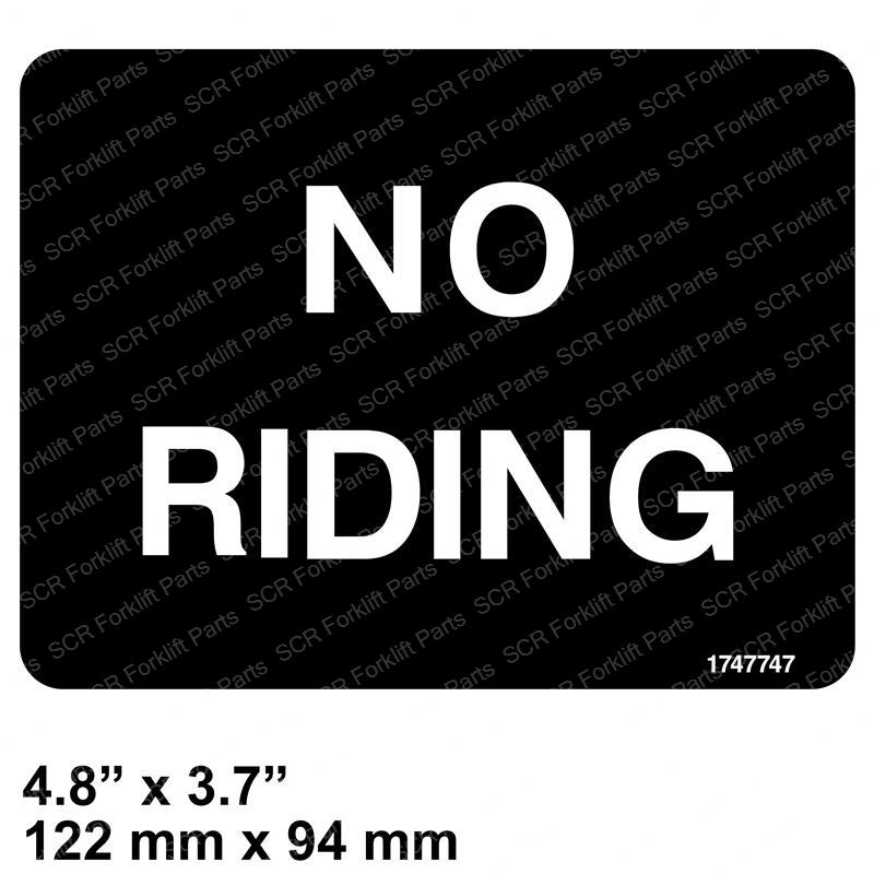 DECAL - NO RIDING CL1747747 cl1747747 product image