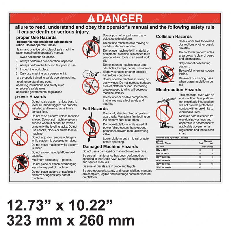 DECAL - DANGER GENERAL SAFETY GN31243CS gn31243cs product image