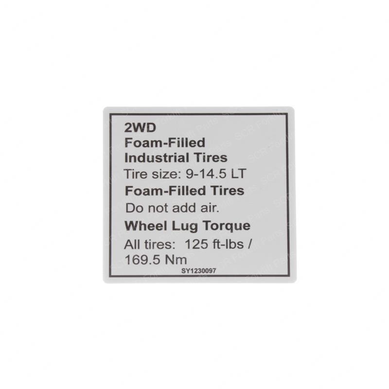 DECAL - FOAM FILLED TIRES JLGN65301GT jlgn65301gt product image
