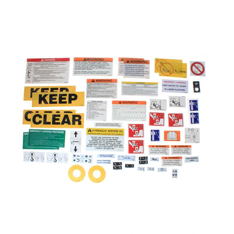 LABEL KIT- SJ3 3226 (ANSI/CSI) SY1243529 sy1243529 product image