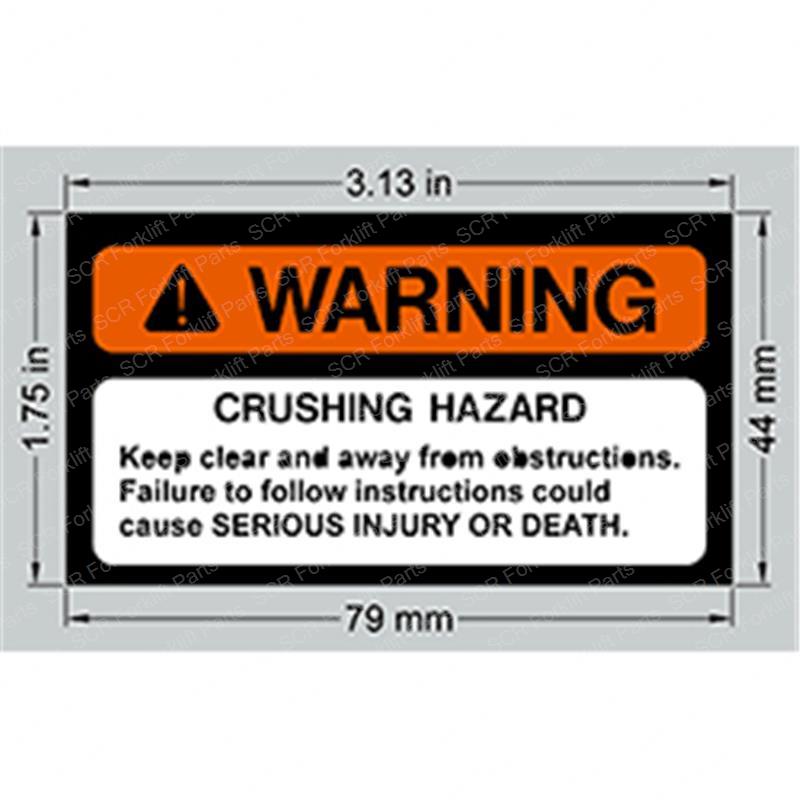 DECAL (CRUSH HAZARD) JL1702306 jl1702306 product image