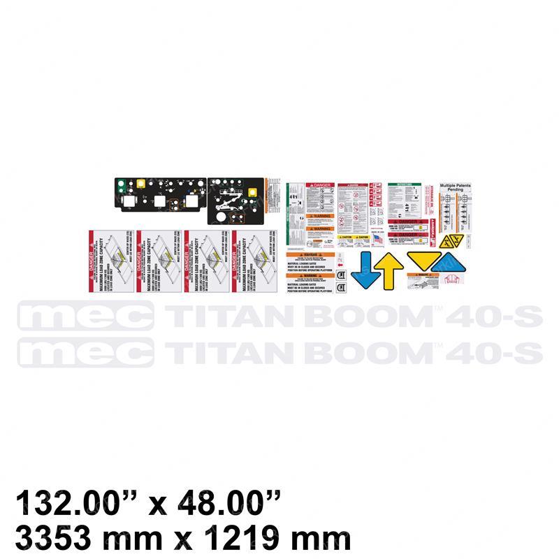 DECAL KIT - TITAN 40-S ANSI SY28-108668 sy28-108668 product image