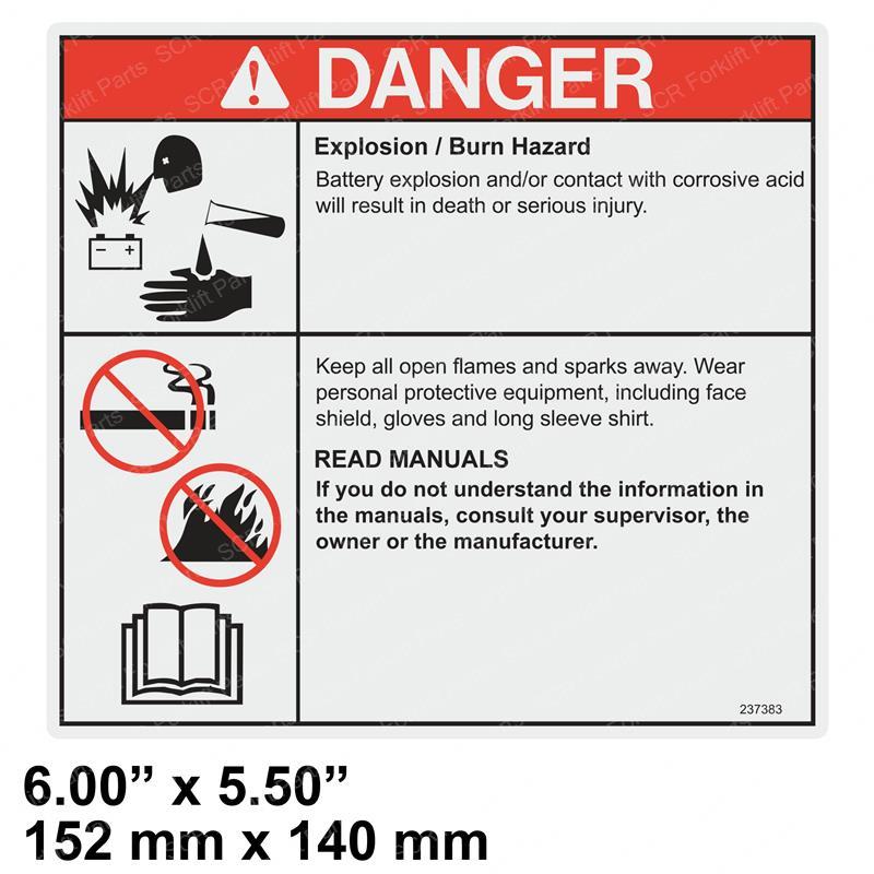 DECAL-DANGER-BATTERY SAFETY GN237383GT gn237383gt product image