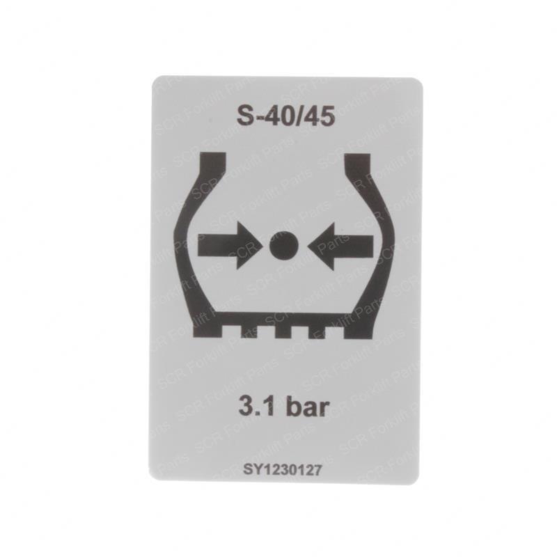 DECAL - TIRE SPECS S40/45 SY1230127 sy1230127 product image