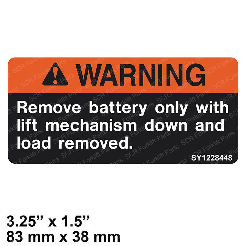 DECAL - BATTERY WARNING SY1228448 sy1228448 product image