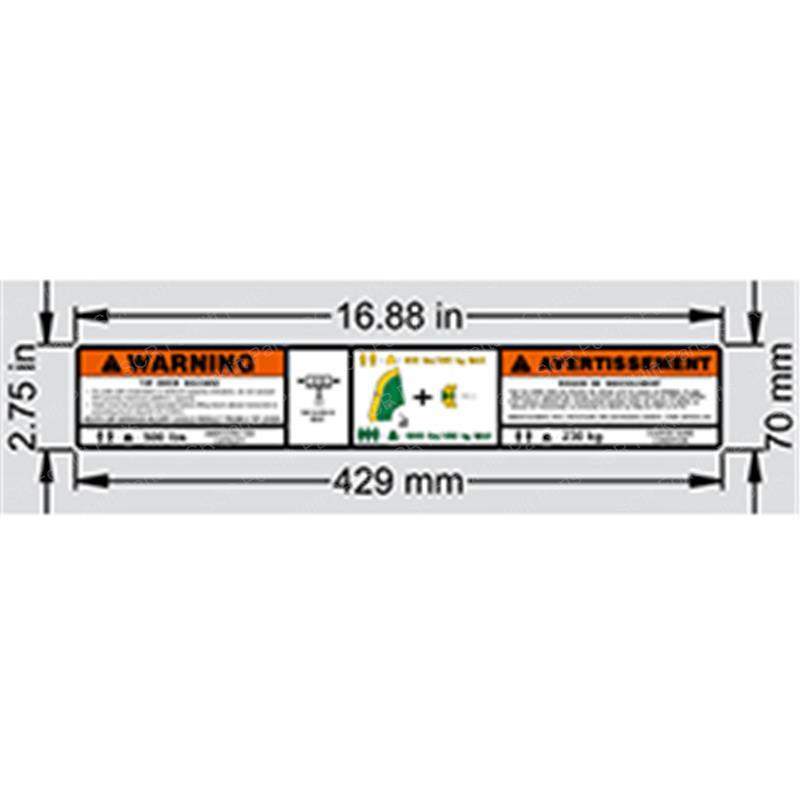 DECAL (PLF) CAPACITY-ENG/FRE JL1705333 jl1705333 product image