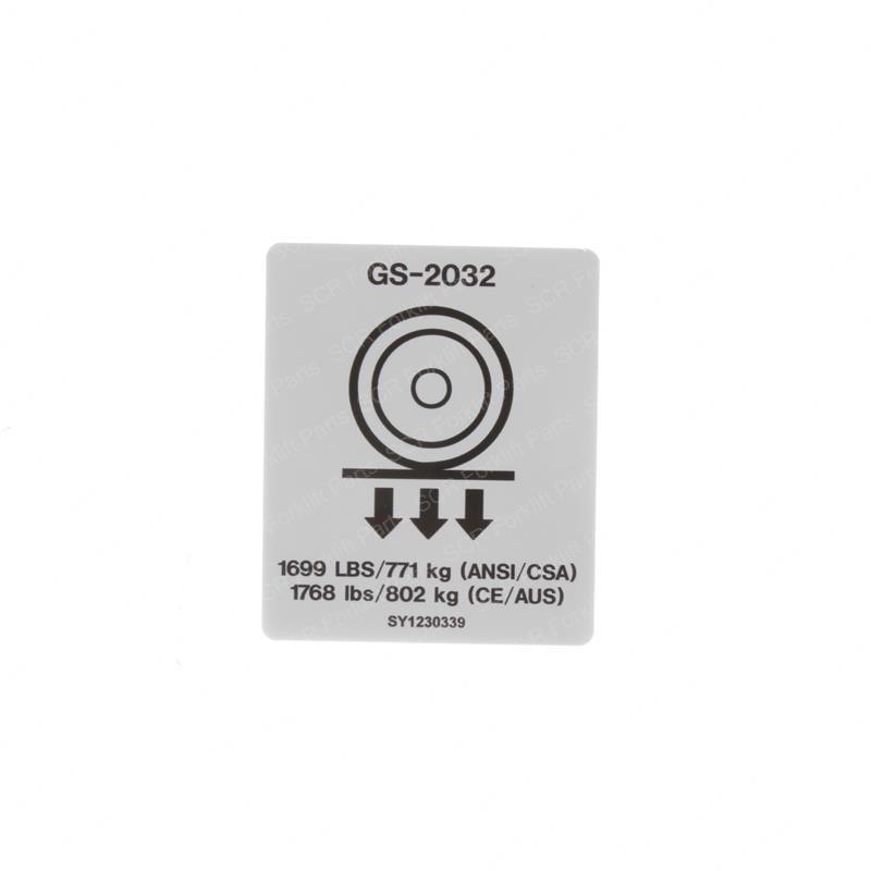 DECAL - WHEEL LOAD GN97692GT gn97692gt product image