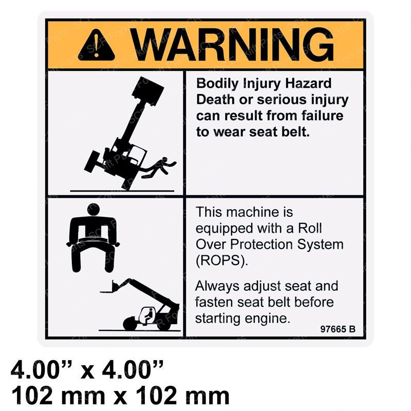 DECAL WARN WEAR SEAT BELT GN97665GT gn97665gt product image