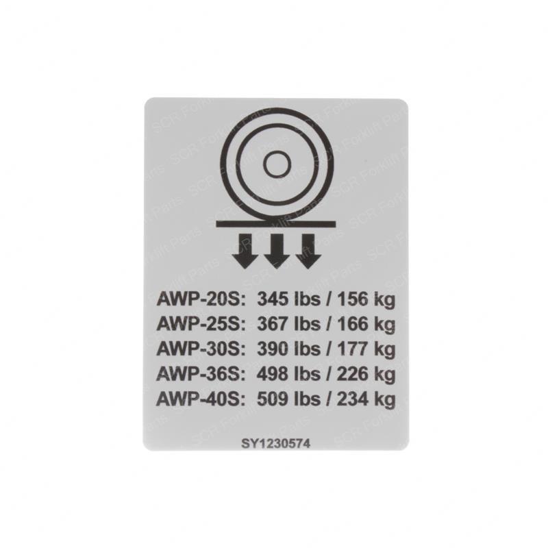 DECAL - WHEEL LOAD GN97522 gn97522 product image