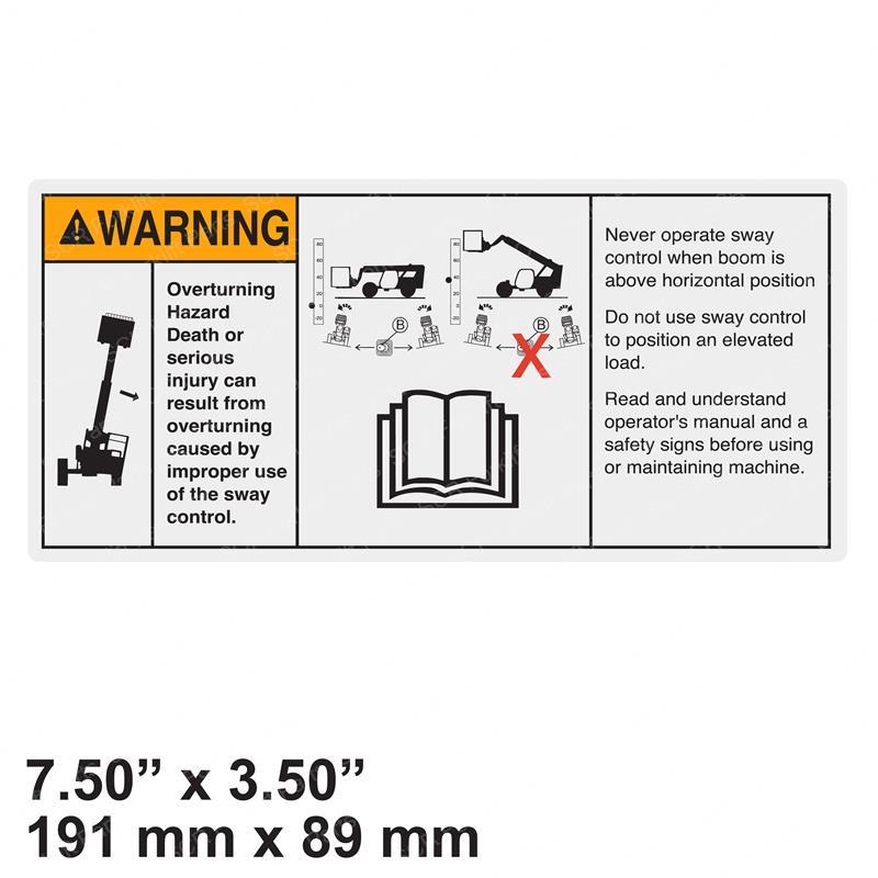 DECAL - OVERTURNING HAZARD GN114119 gn114119 product image