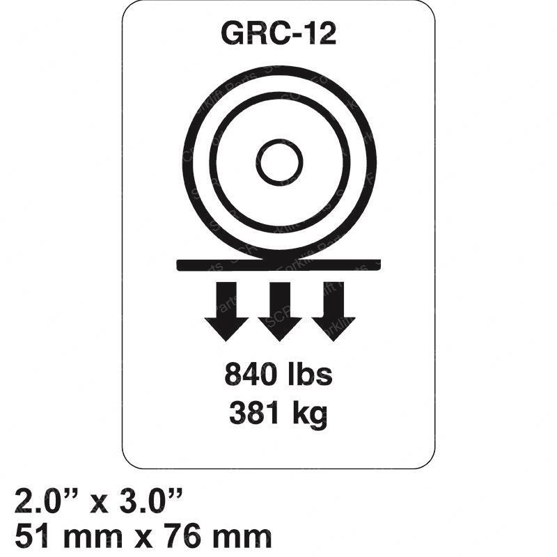 DECAL LABEL WHEEL LOAD GRC12 GN133194 gn133194 product image