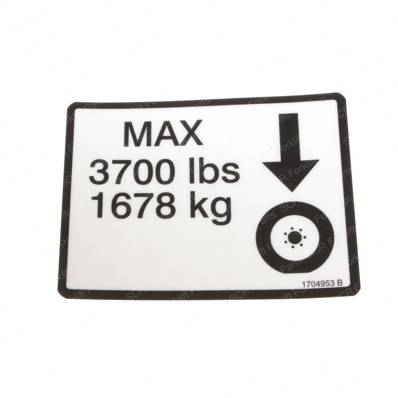 DECAL MAX TIRE LOAD JL1704953 jl1704953 product image