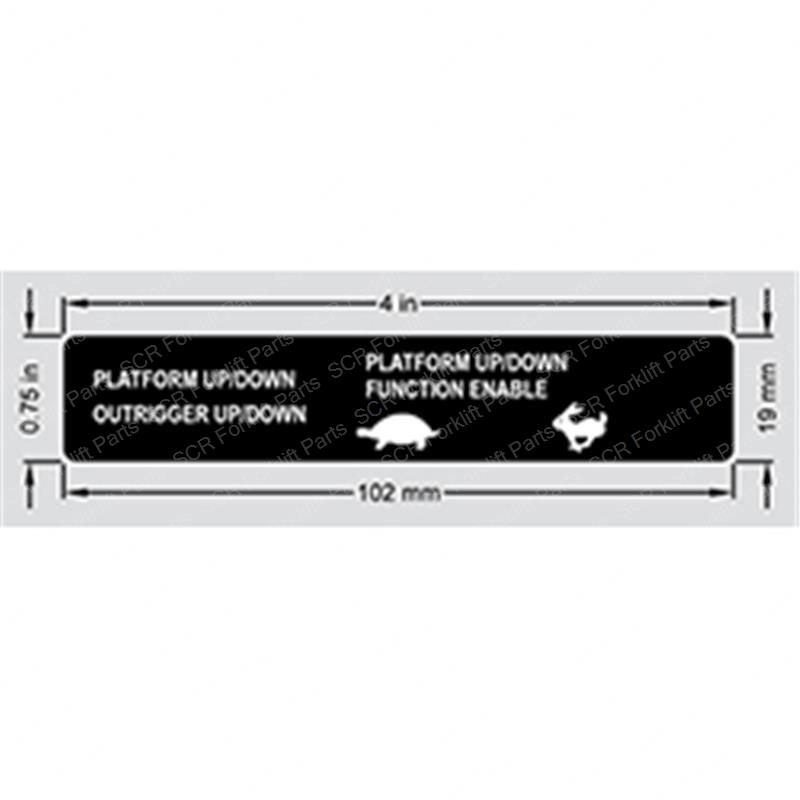 DECAL - PLAT OUTRIGGER FUNCTION JL52324 jl52324 product image