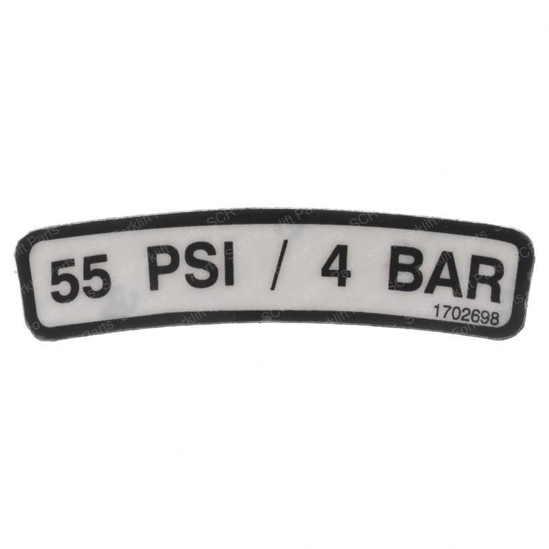 DECAL TIRE PRESSURE (55 PSI) JL1702698 jl1702698 product image