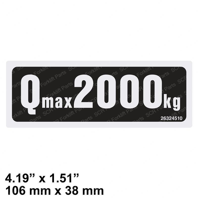 DECAL - Q MAX 2000KG MB26324510 mb26324510 product image