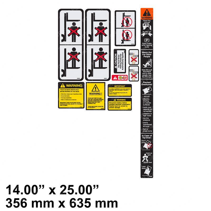 DECAL KIT-SIT DOWN ELEC SAFETY CL1808736 cl1808736 product image