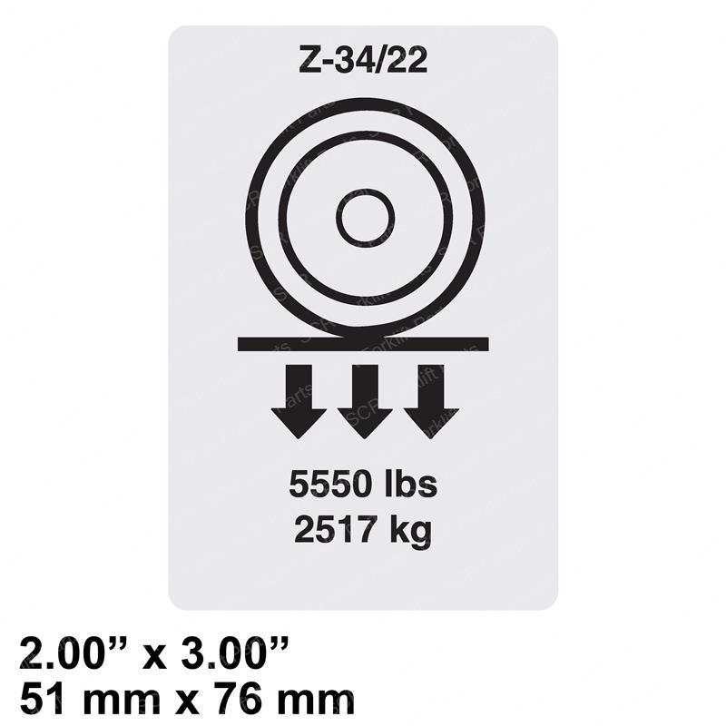 DECAL LABEL WHEEL LOAD Z34BE GN139588GT gn139588gt product image